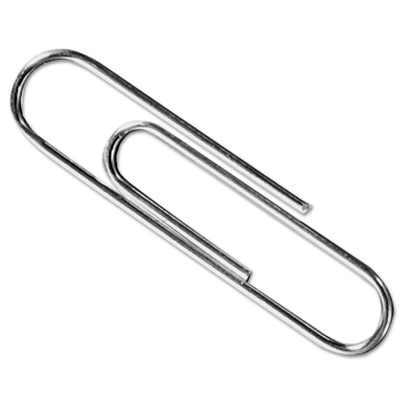 Acco Smooth Economy Paper Clip Metal Wire #3 Silver 100/Box 10 Boxes/Pack 72320, 2 of 3