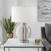 Uttermost Repetition White Marble Table Lamp – Sculptural Resin Sphere with Brushed Nickel Accents, 17"x17"x24.5" - 2 of 4