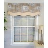RLF Home French Tableau Classic Toile Stripe and Solid Fabric Gimp Trim Ivory Lining No Header Glory Valance 50" X 16" - 2 of 4