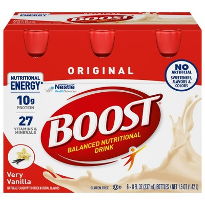 Nestle Boost Nutritional Drink Vanilla 8 Oz, 6 Bottles, Case of 24