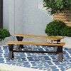Christopher Knight Home 2pc Sunny Outdoor Acacia and Iron Dining Bench Teak/Rustic Metal - 2 of 4