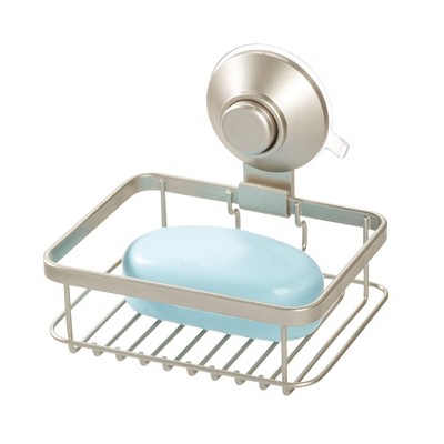 Idesign Everett Push Lock Suction Soap Dish Silver : Target