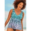 Swimsuits for All Women's V-Neck Flowy Tankini Top (Plus Sizes Available) - 4 of 4