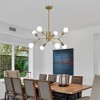 PAKOKULA Modern 8-Light Gold Branch Sputnik Style DIY Tiered Chandelier - 2 of 4