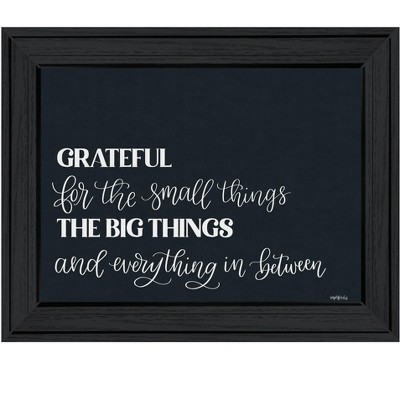 HomeRoots Grateful For Everything Black Framed Print Wall Art