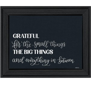 HomeRoots Grateful For Everything Black Framed Print Wall Art - 1 of 4
