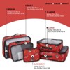 Disney Cars Lightning Mcqueen Packing Cubes - 5 Piece Packing Organizer Set - Travel Essentials - Packing Cubes 5 Piece Set (Red) - 2 of 4