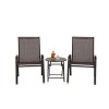 Maliang 3 Piece Patio Set, Outdoor Camping Chairs With Breathable Textilene Fabric, Folding Table With Steel Table Top - 2 of 4