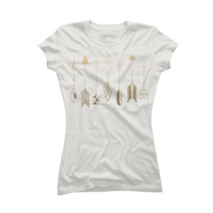 Junior's Design By Humans Be Brave Little Arrow (gold) By staceyroman T-Shirt - 1 of 3