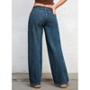 Mocamel  Solid Color Pocket Casual Versatile Wide-Leg Jeans - 3 of 4