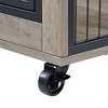 Cesicia 38.58''W x 25.5''D x 27.36''H Gray Furniture Style Dog Crate with Double Doors and Lift Top - 4 of 4