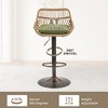 CAVINAS 25.6"-33.4"Adjustable Counter Height Bar Stools,Set of 2,360°Swivel Rattan Barstools with Cushion,Modern Counter Stools for Kitchen - 3 of 4