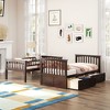 PAGED Twin over Twin Bunk Bed Modern Simple Pine Bed Frame with 2 Drawers, Guardrail and Ladder for Bedroom - 2 of 4