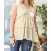 Women's Ruffles Sleeveless V Neck Top - And The Why - 2 of 3