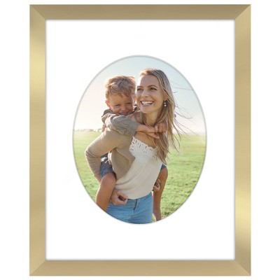 Americanflat 11x14 Picture Frame with Mat - Arch, Oval & Wavy Designs - Stylish Decor for Living Rooms, Dorms, Offices & More