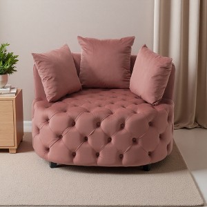 Classical Barrel Accent Chair for Living Room, Bedroom, or Office - 1 of 4