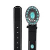 CTM Women's Western Bohemian Turquoise Buckle Belt - 2 of 3