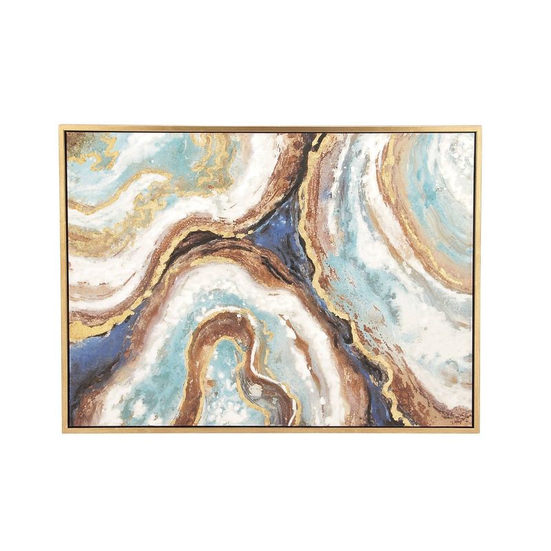 Canvas Geode Enlarge Slice Framed Wall Art Gold - Olivia &#38; May, 4 of 12