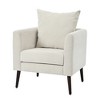 NicBex Fabric Upholstered Accent Chair,Modern Comfortable Arm Chairs with Wood Legs and Pillow,Lounge Chairr for Bedroom,Reading Room - 4 of 4
