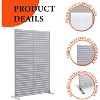 72" H x 47" W Metal Privacy Screen, Freestanding Outdoor Decorative Wall Panel with Stand for Patio, Garden, Balcony & Indoor - 3 of 4