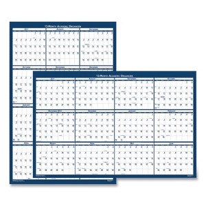 Academic Year Recycled Poster Style Reversible/Erasable Yearly Wall Calendar, 24 x 37, 12-Month (July to June): 2025 to 2026 - 1 of 3