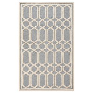 Abigail Texture Wool Rug - Silver / Ivory (4