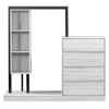 HDZNVF Wardrobe With 4 Drawers And 3 Shelves,White - 3 of 4