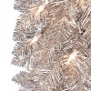 Puleo 4' Pre-lit Flocked Pencil Alpine Fir Artificial Christmas Tree with Clear Lights - 3 of 4