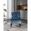 Ridstar Upholstered Modern Velvet Accent Chair With Wooden Legs For Reading, Living Room-Light Blue - 3 of 4