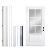 MAYEERTY New Design Fiberglass Composite Door Left Hand Inswing Entrance Door White Exterior Front Entry Doors with 4-9/16 Frame - 4 of 4