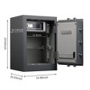 JUJABU 23.6" Tall Security Safes with Fingerprint Lock, Alarm & Vibration Sensor, and Fireproof Document Bag, for Home or Office - 2 of 4