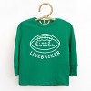 The Juniper Shop Little Linebacker Toddler Long Sleeve Tee - 3T - Kelly - 3 of 4