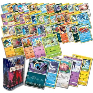 Exclusive Starter Bundle | 50 Genuine Cards | Includes 5 Guaranteed Reverse Holos | BlueProton Deck Box compatible with trading cards - 1 of 4