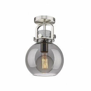 Newton Sphere - 1 Light Flush Mount In Industrial Style-12 Inches Tall and 8 Inches Wide - 1 of 1