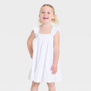 Toddler Girls' Eyelet Dress - Cat & Jack White 5T