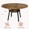 47'' Round Dining Table for 4-6 People, Round Farmhouse Dinner Table with Storage Shelf for Kitchen, Living Room (Table Only) - 2 of 4