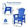 Costway Set of 2 Kids Patio Adirondack Chair Armchair Weather Resistance Outdoor Chair - 2 of 4