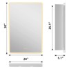 Aura LED Medicine Cabinet with Mirror, Recessed/Wall Mount Bathroom Cabinet, Dimmable, 3 Mode Light, Anti-Fog, Memory Function, Silver - 2 of 4