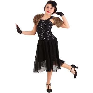 HalloweenCostumes.com Charleston Flapper Costume for Girls - 1 of 4