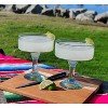 Dos Sueños Mexican Hand Blown Margarita Glasses - Natural - 16oz - Set of 2 - 2 of 4