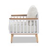 Jennifer Taylor Home Calarono 29" Teak & Aluminum  Patio Accent Arm Chair, Sand Dune Chenille - 3 of 4