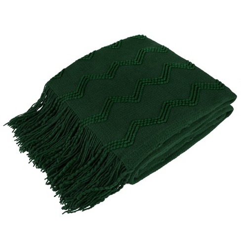 Green Marl Pure Wool Throws