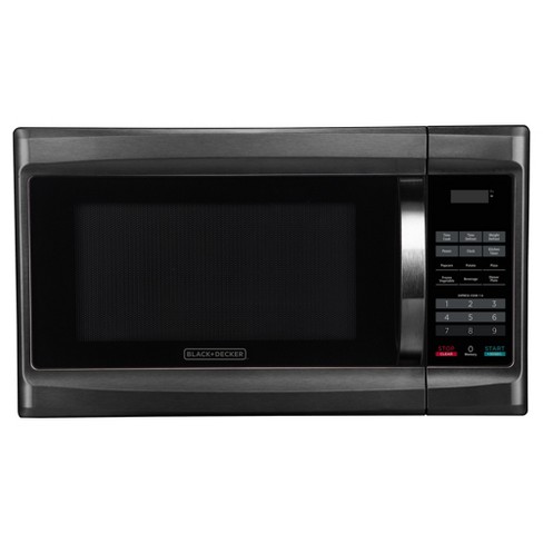 BLACK+DECKER 0.9-cu ft 1000-Watt Countertop Microwave (Stainless Steel) in  the Countertop Microwaves department at