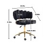 NicBex Adjustable Office Chair with Wheels,Modern Cute Computer Chair,Swivel Velvet Upholstered Desk Chair for Adult, Student - 3 of 4