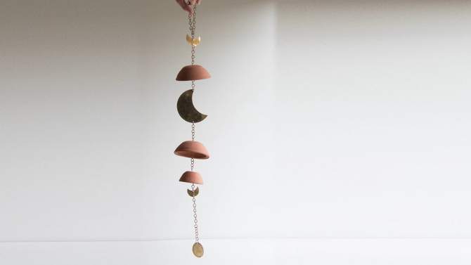 Moon Brass Terracotta & Metal Wall Hanging - Foreside Home & Garden, 2 of 11, play video