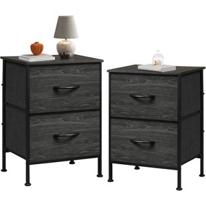 Nightstand Set of 2, 2 Drawer Dresser for Bedroom, End Table for Bedroom, College Dorm - 1 of 1