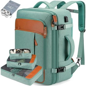 Expandable Carry On Backpack , Flight Approved Suitcase Backpack with 4 Packing Cubes for Travel - 1 of 4