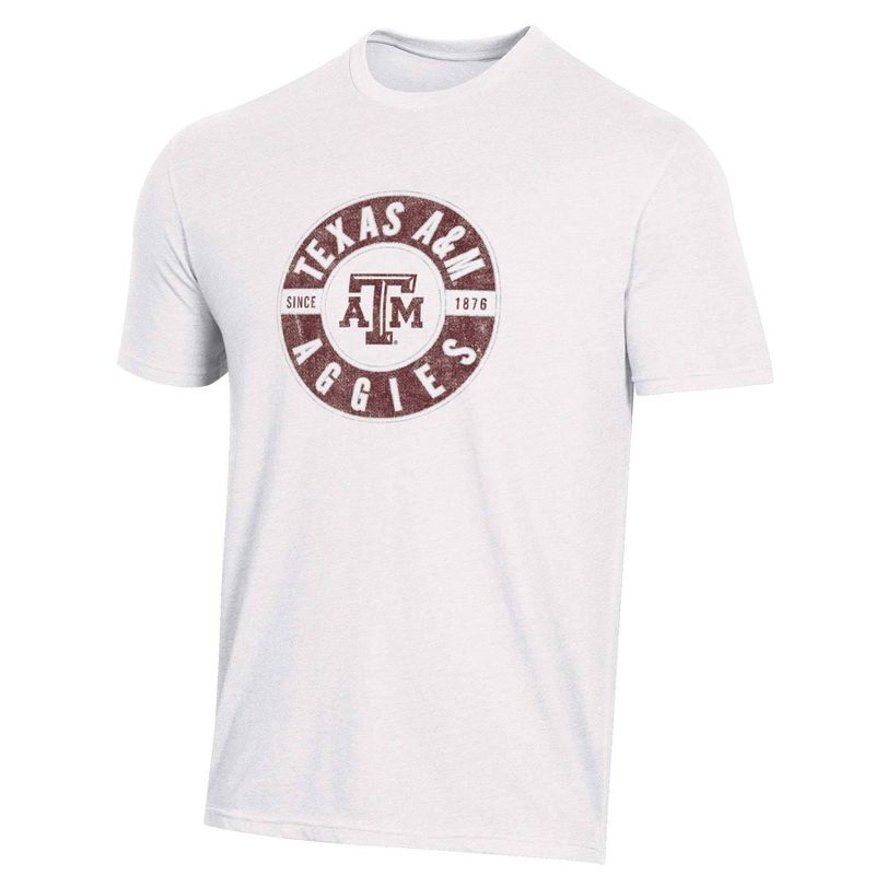NCAA Texas A&#38;M Aggies Men&#39;s White Biblend T-Shirt, 1 of 4