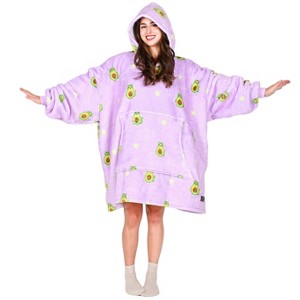 Tirrinia Wearable Blanket Oversized Hoodie for Adults, Patterns Sweatshirt Blanket, as Warm & Funny Gifts for Men Women Girlfriend - 1 of 4