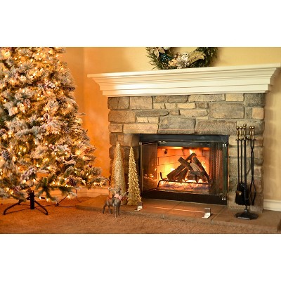 Barton 9-Piece Realistic Ceramic Birch Wood Fireplace Logs